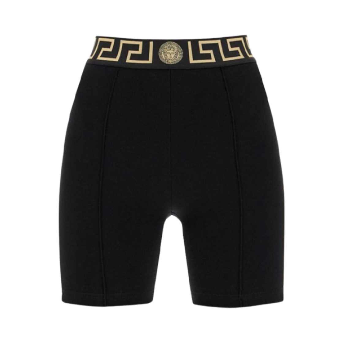 (W) 베르사체 그레카 보더 쇼츠 블랙 골드((W) Versace Greca Border Shorts Black Gold)