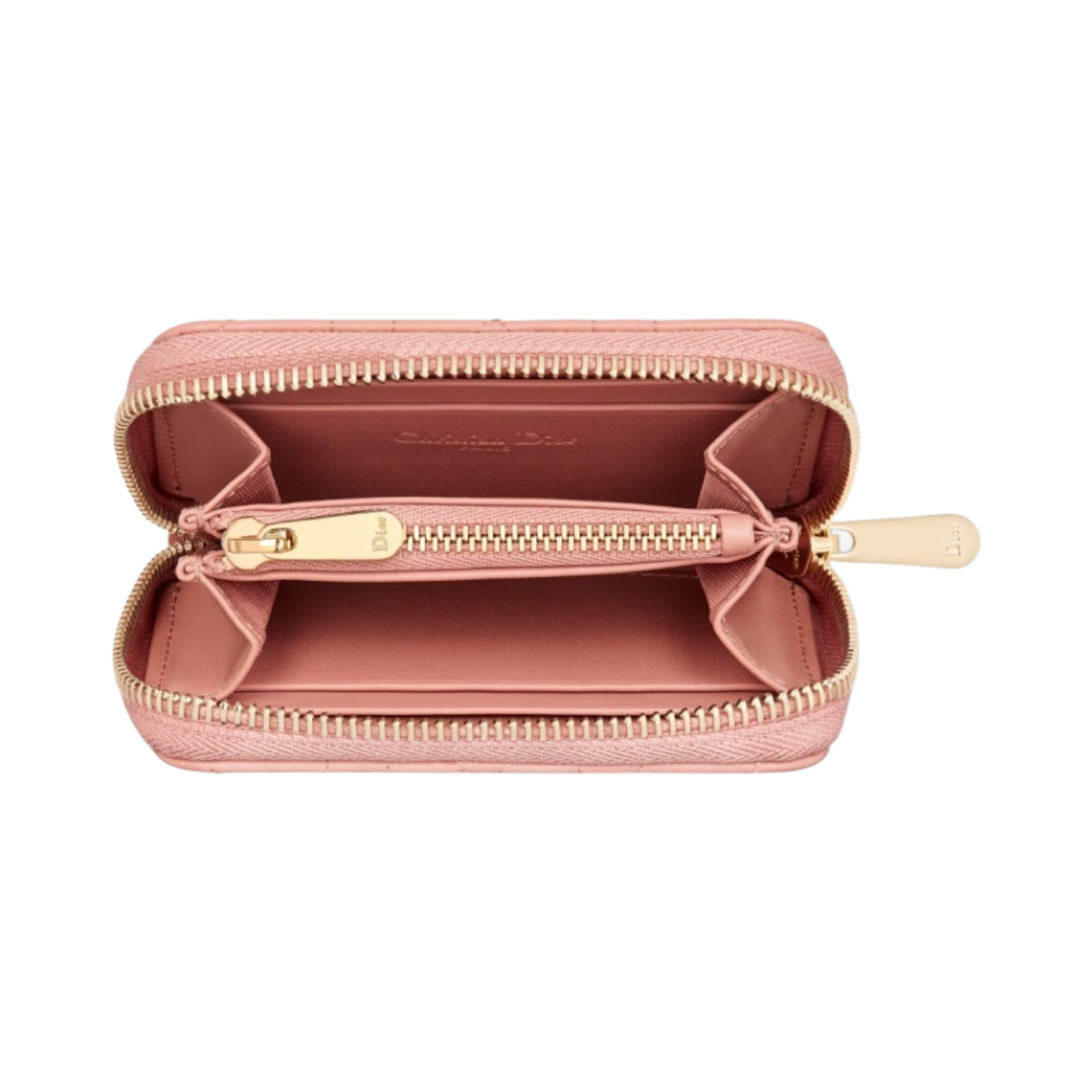 디올 스몰 레이디 보야저 코인 지갑 까나쥬 램스킨 이터리얼 핑크(Dior Small Lady Voyageur Coin Purse Cannage Lambskin Ethereal Pink) - 2