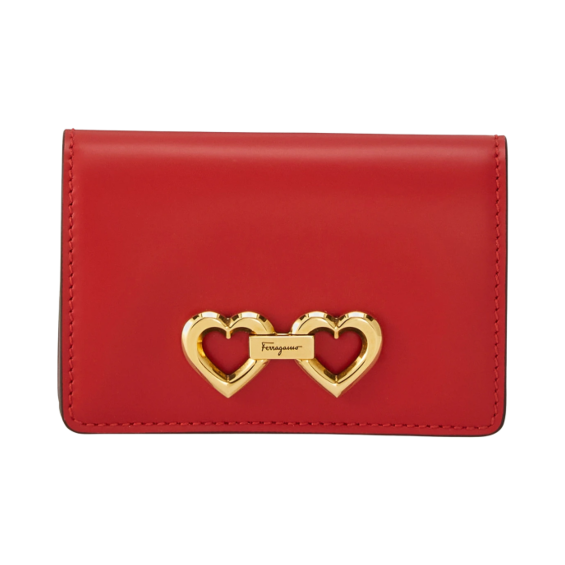 페라가모 하트 카드 홀더 립스틱 레드(Ferragamo Heart Card Holder Lipstick Red) - 1