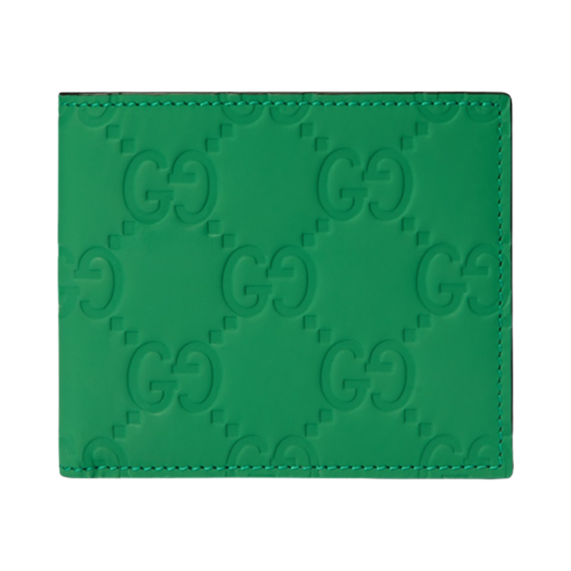 구찌 GG 러버 이펙트 폴더형 지갑 그린(Gucci GG Rubber-Effect Bi-Fold Wallet Green) - 1