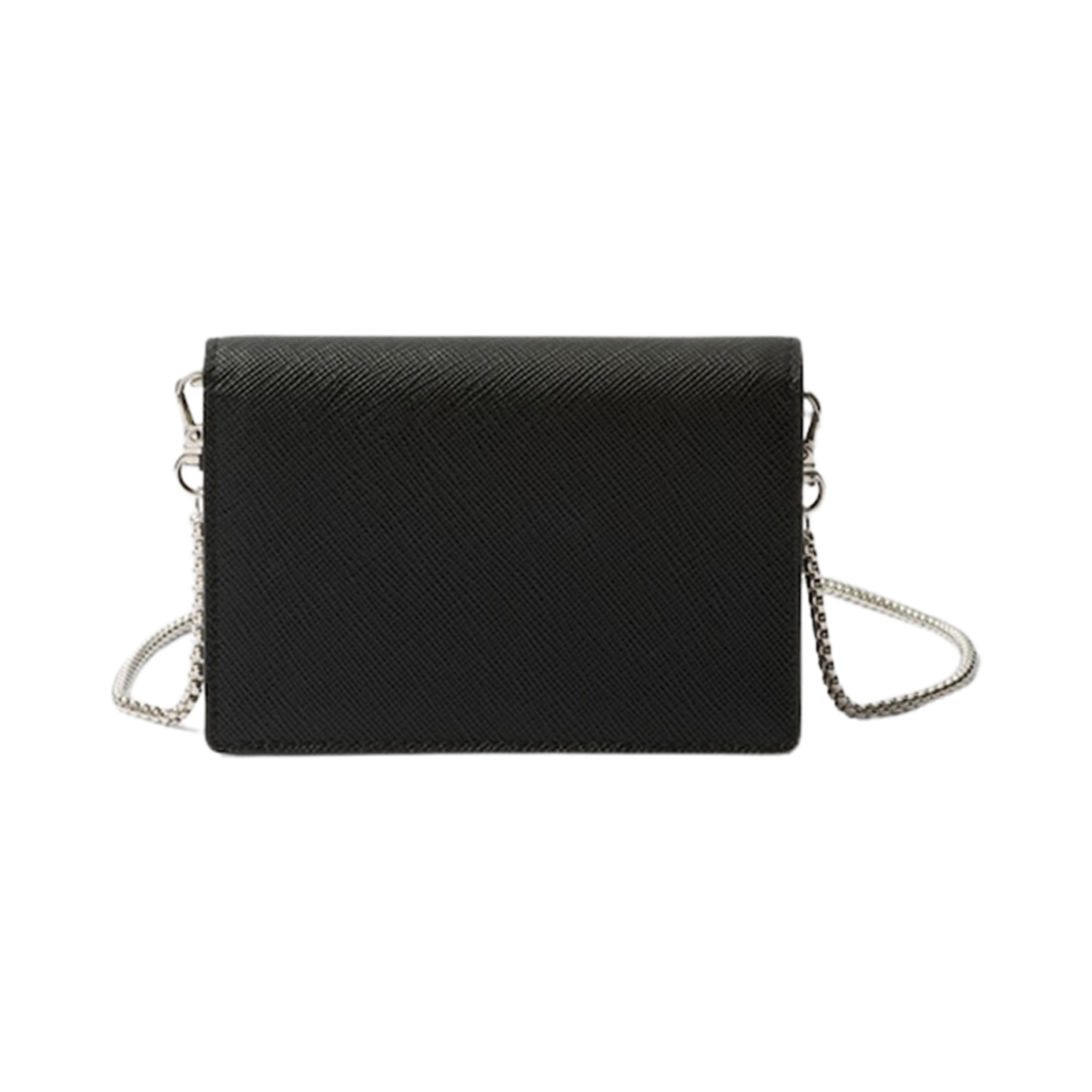 프라다 사피아노 레더 카드 홀더 숄더 스트랩 블랙(Prada Saffiano Leather Card Holder Shoulder Strap Black) - 3