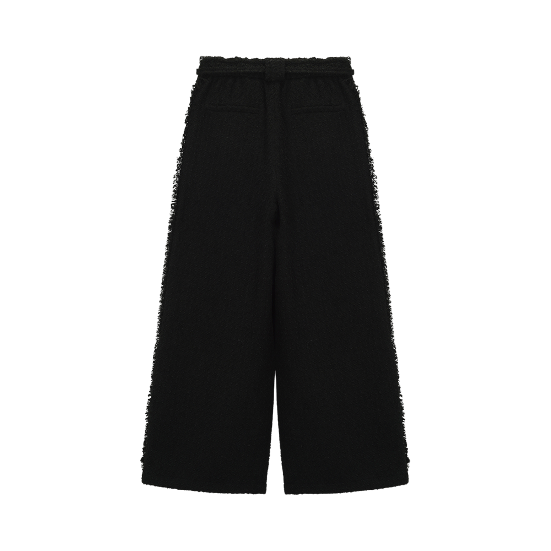 (W) 마뗑킴 트위드 스트링 와이드 트라우저 블랙((W) Matin Kim Tweed String Wide Trouser Black) - 2