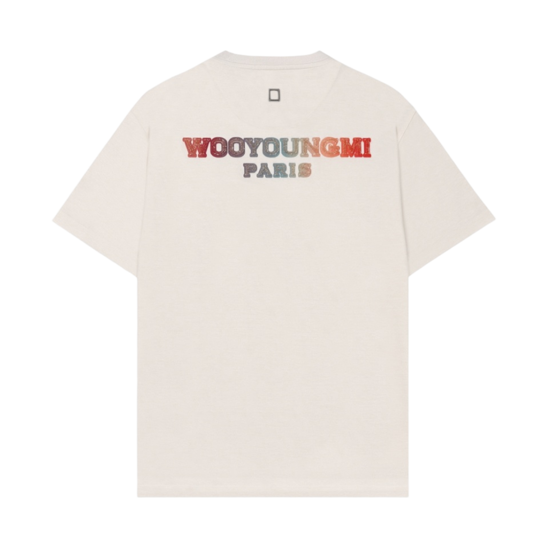 우영미 퍼지 백로고 티셔츠 아이보리 - 22FW