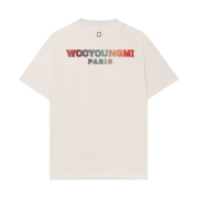 Wooyoungmi Fuzzy Back Logo T-Shirt Ivory - 22FW