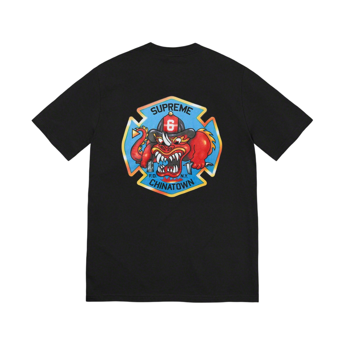 슈프림 FDNY 엔진 9 티셔츠 블랙 - 22FW(Supreme FDNY Engine 9 T-Shirt Black - 22FW) - 1