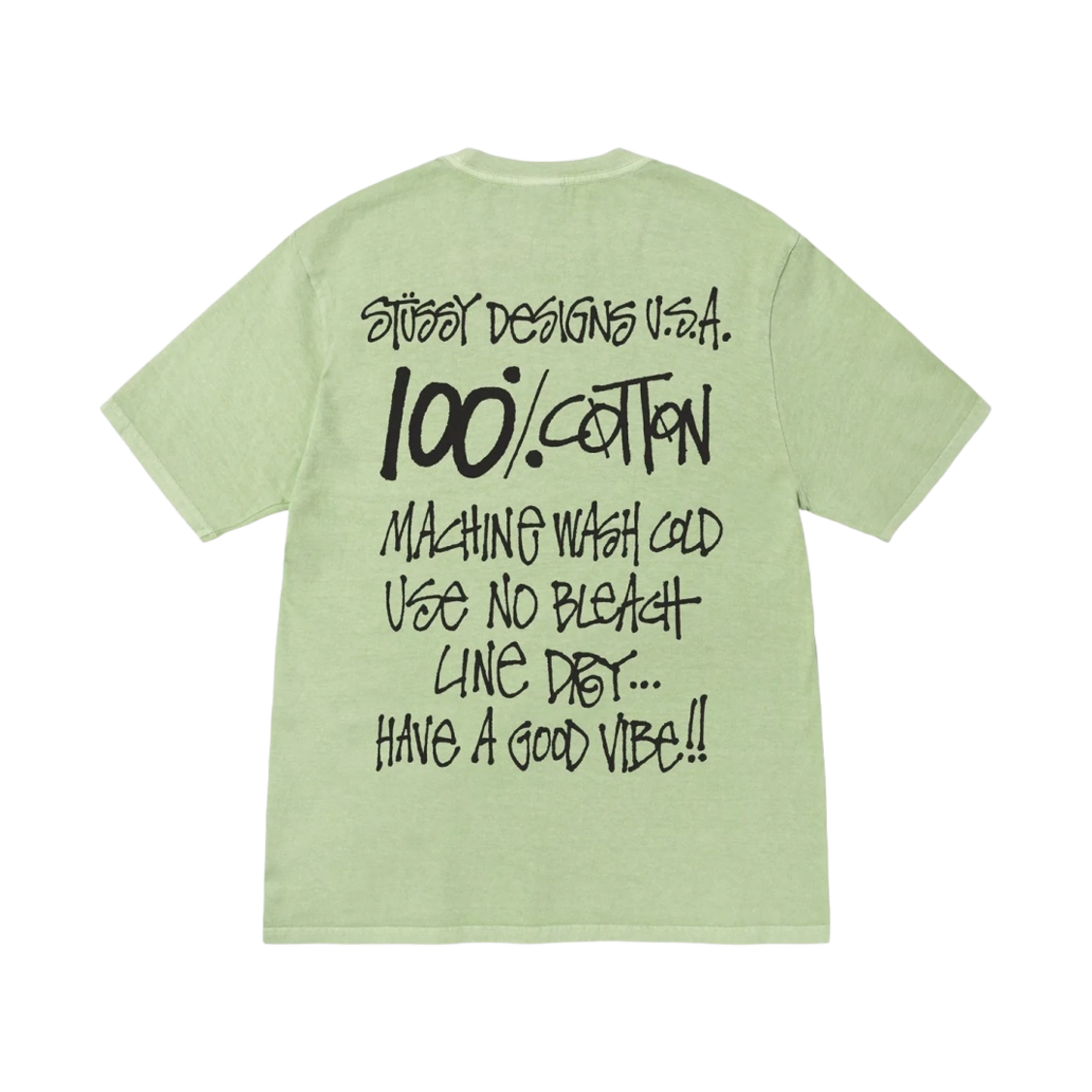스투시 100% 피그먼트 다이드 티셔츠 세이지(Stussy 100% Pigment Dyed T-Shirt Sage) - 1
