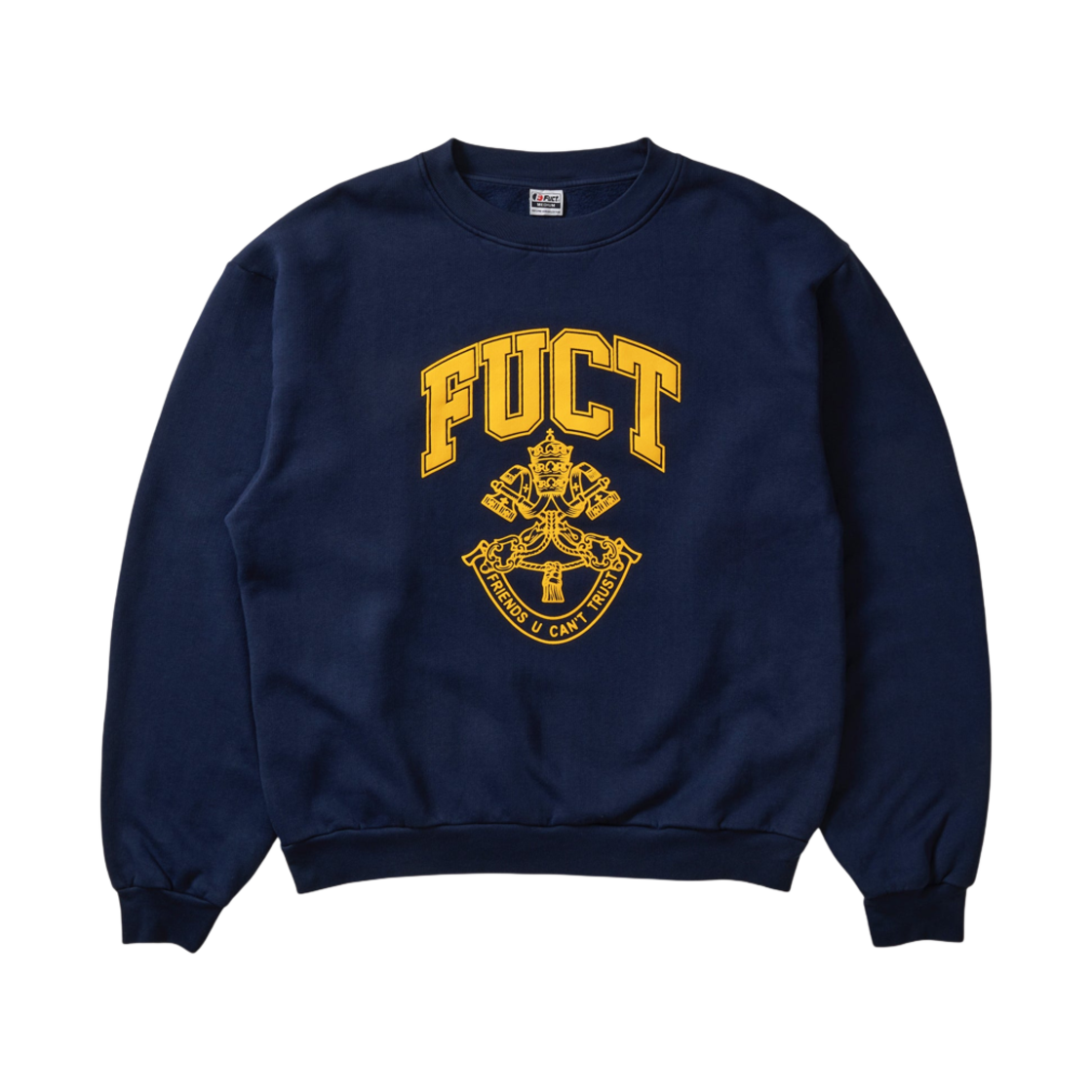 퍽트 바티칸 시티 크레스트 크루넥 네이비 - 24SS(Fuct Vatican City Crest Crewneck Navy - 24SS)
