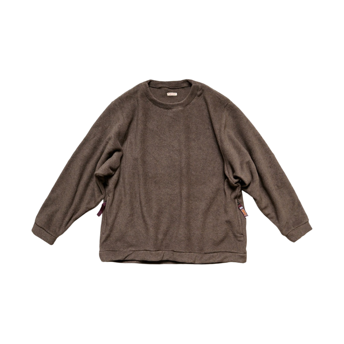 캐피탈 리버스 플리스 빅 크루 스웨트셔츠 브라운(Kapital Reverse Fleece Big Crew Sweatshirt Brown) - 1