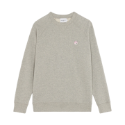 Maison Kitsune Monochrome Fox Head Patch Classic Sweatshirt Grey Melange