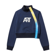 The Museum Visitor Sprayed Zipper Art Sweatshirts - 23PS