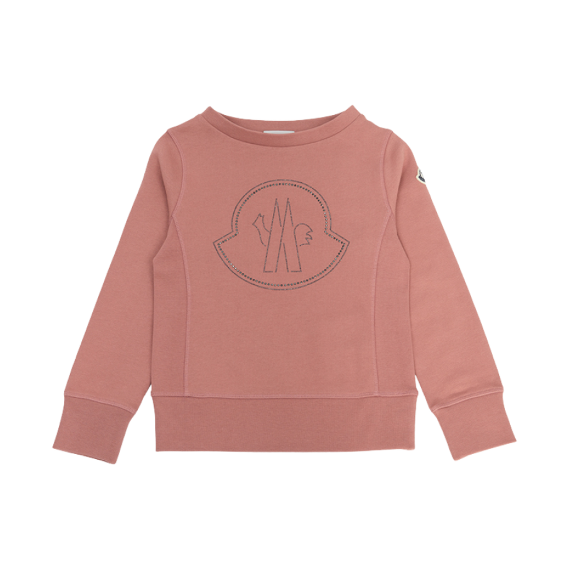 J2-954-8G00021-899PS-544 (Kids) Moncler Studded Fleece Sweatshirt Pink - 24FW