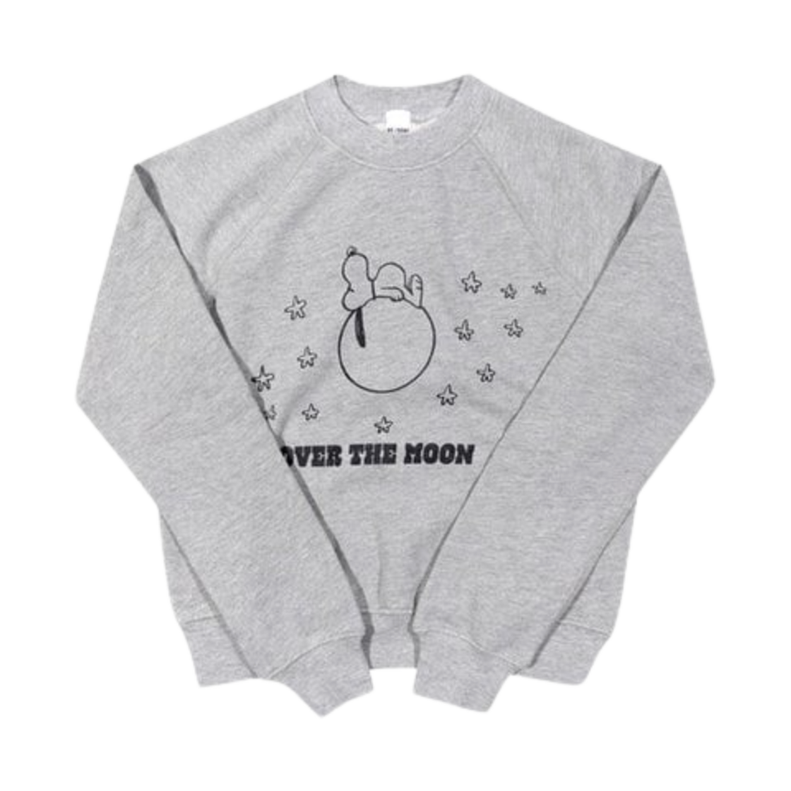 (W) 리던 클래식 스누피 문 스웨트셔츠 그레이((W) Re/Done Classic Snoopy Moon Sweatshirt Grey)