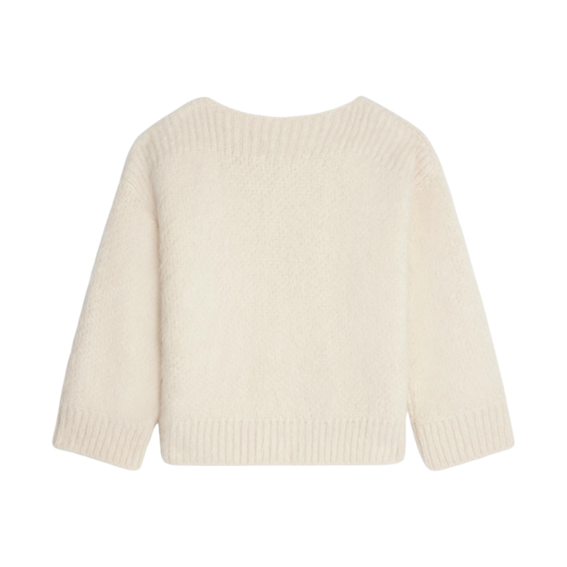 (W) 셀린느 알파카 울 보트넥 트리옹프 스웨터 오프 화이트((W) Celine Boat Neck Triomphe Sweater in Alpaca Wool Off White) - 2