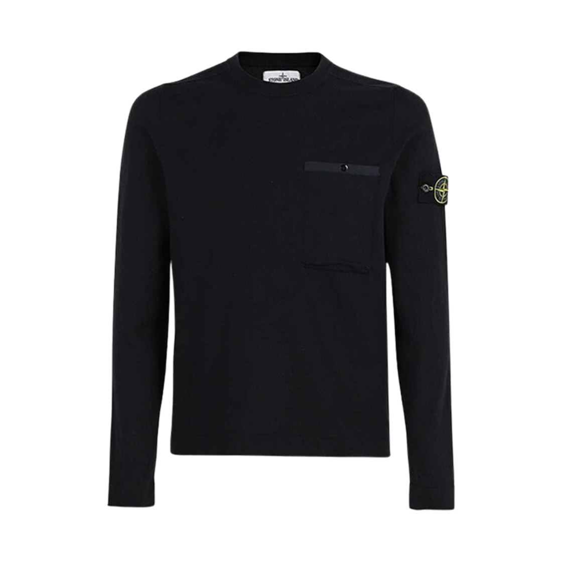 7615517B8-V0020 Stone Island 517B8 Pocket Crewneck Knit Navy Blue - 22SS