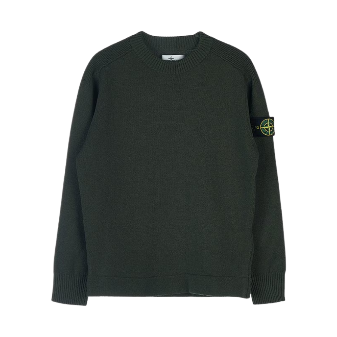 7716505A7-V0058 (Kids) Stone Island 505A7 Wappen Knit Olive Green - 22FW