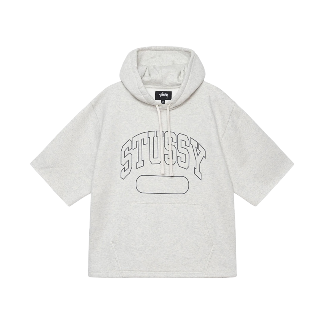 스투시 숏슬리브 박시 크롭 후드 애쉬 헤더(Stussy SS Boxy Cropped Hoodie Ash Heather) - 1
