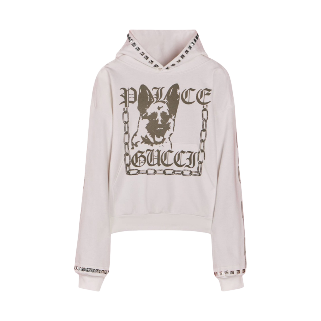 팔라스 x 구찌 스터드 프린트 코튼 저지 후드 스웨트셔츠 오프 화이트 - 22FW(Palace x Gucci Printed Cotton Jersey Hooded Sweatshirt with Studs Off White - 22FW) - 1
