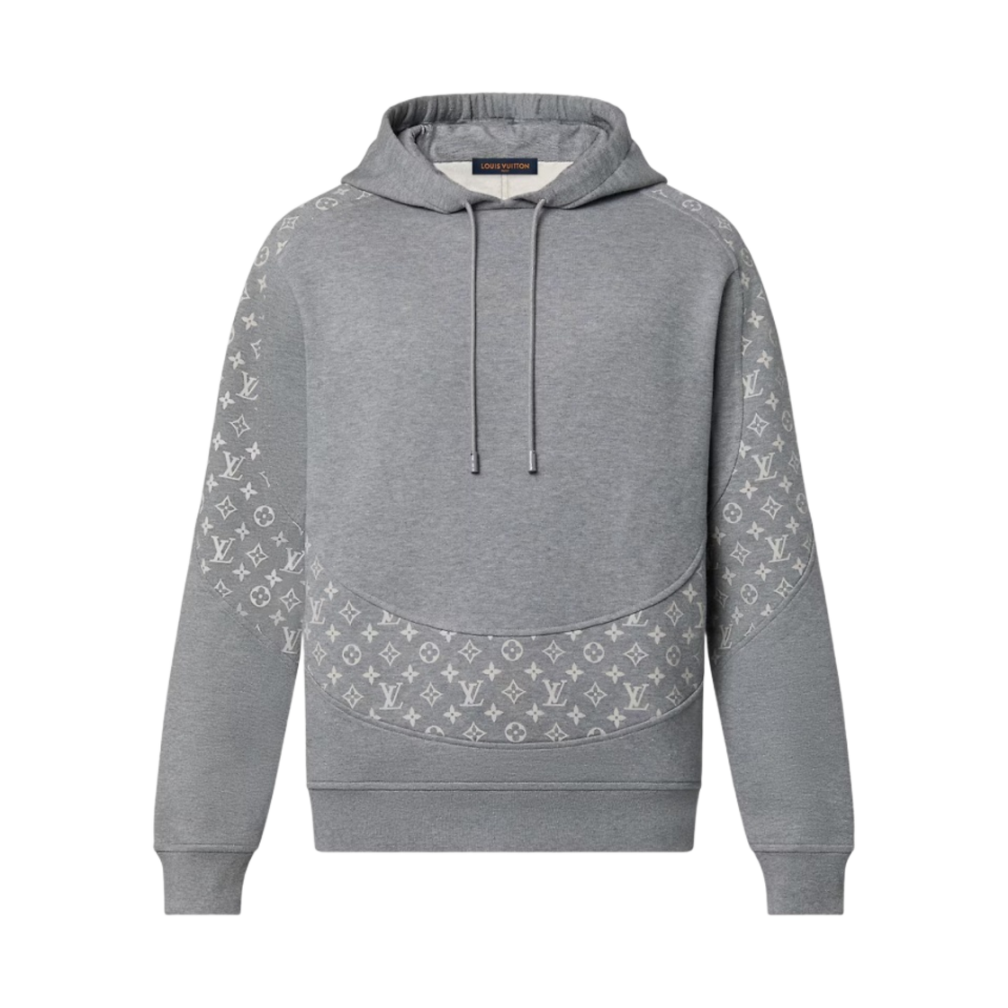 - Louis Vuitton Monogram Circle Cut Hoodie Light Grey