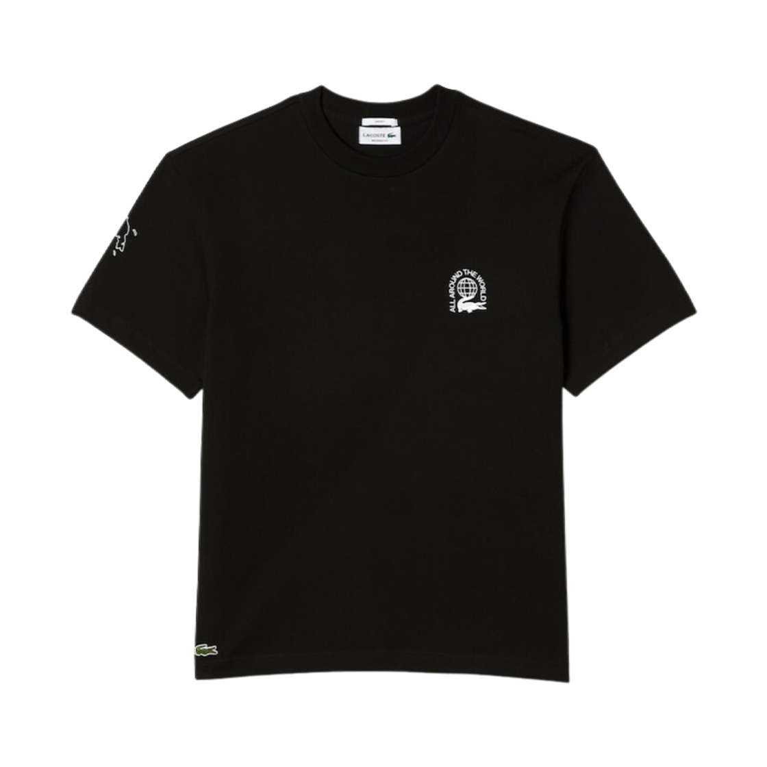 라코스테 월드맵 그래픽 티셔츠 블랙(Lacoste Worldmap Graphic T-Shirt Black) - 1