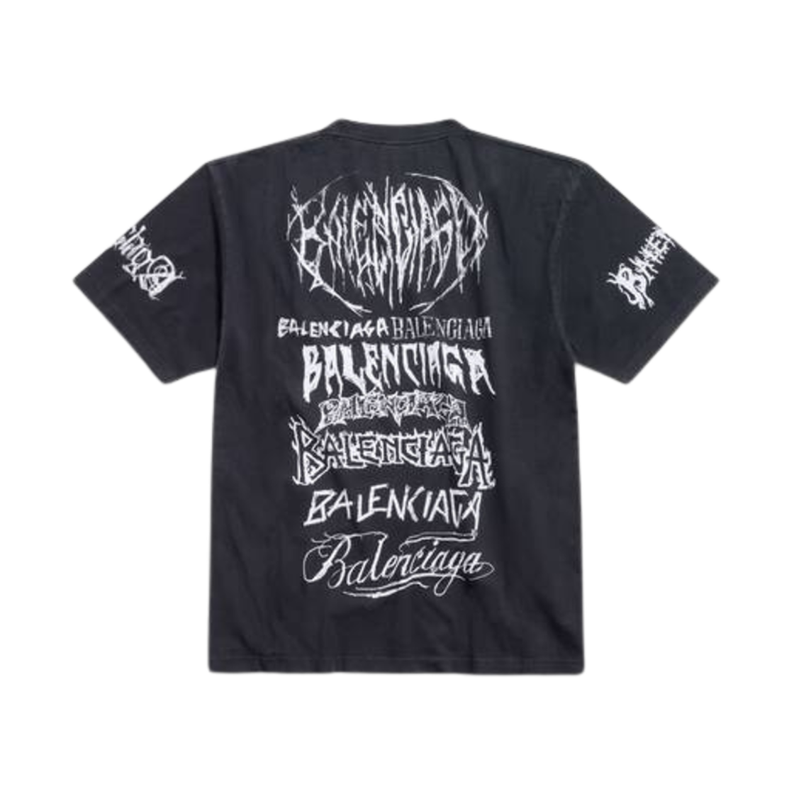발렌시아가 DIY 메탈 티셔츠 라지 핏 블랙 화이트(Balenciaga DIY Metal T-Shirt Large Fit in Black White) - 2