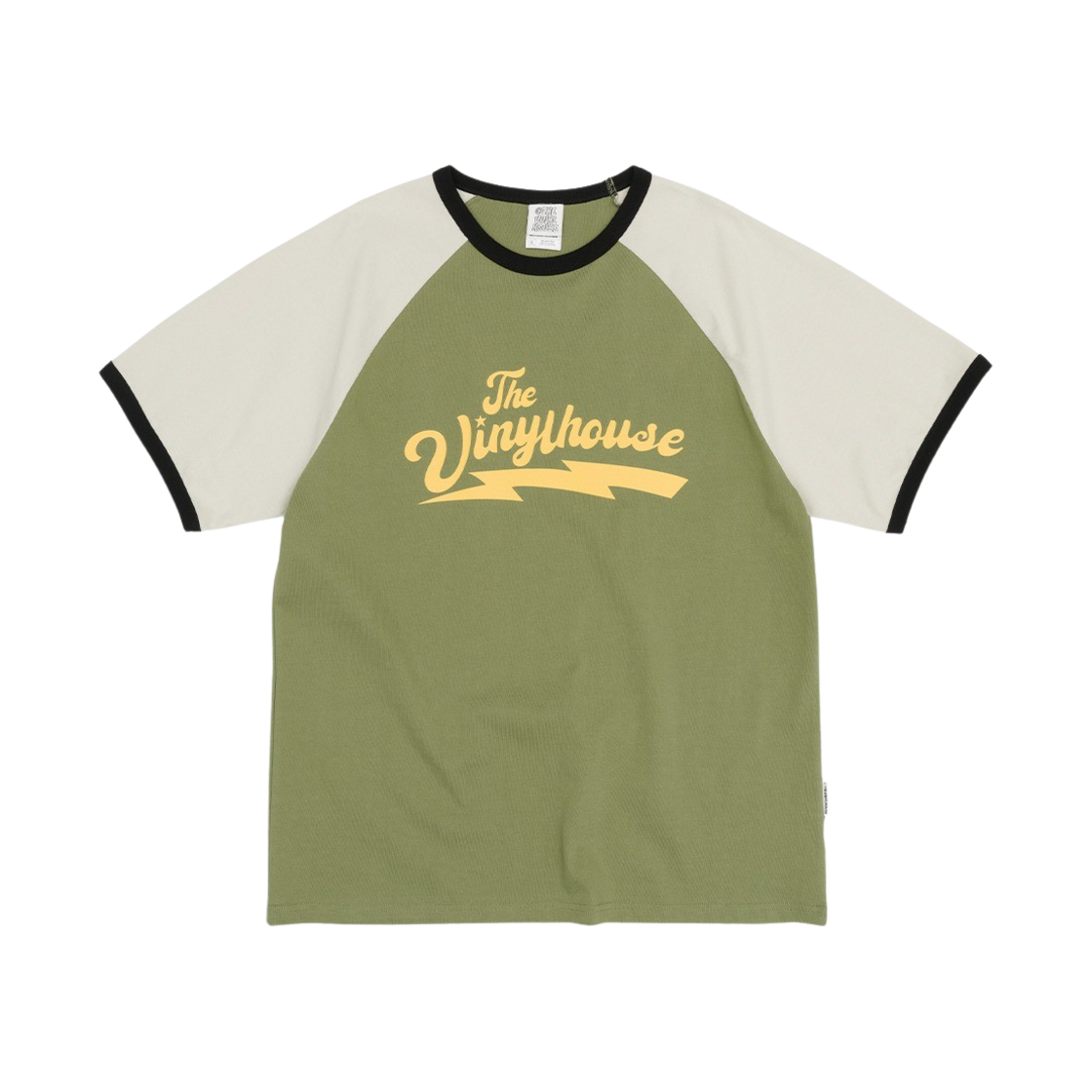 더바이닐하우스 래글런 링거 티셔츠 카키(Thevinylhouse Raglan Ringer T-Shirt Khaki)