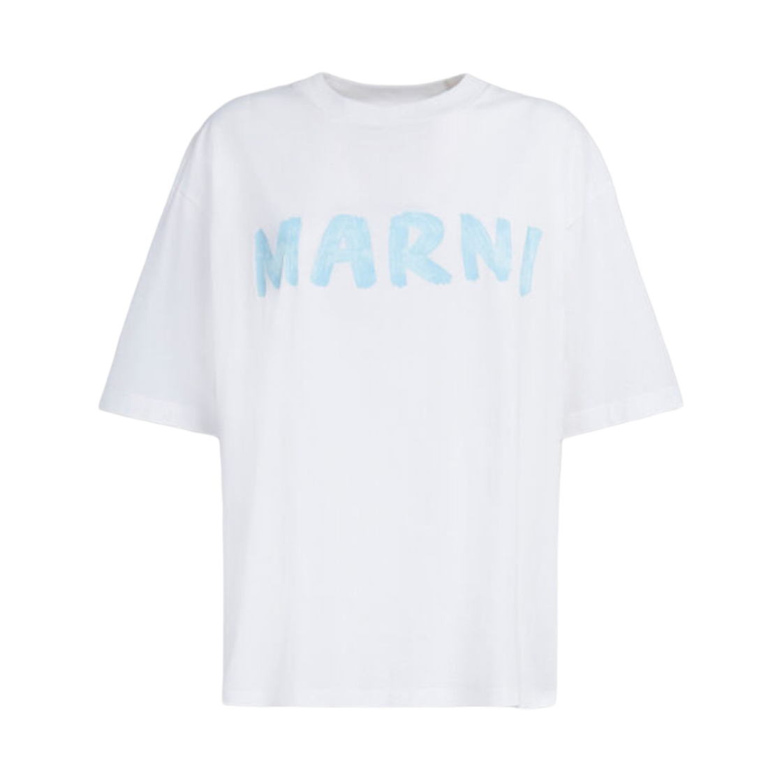 THJET49EPH-USCS11-L4W01 (W) Marni Logo Organic Cotton T-Shirt Lily White