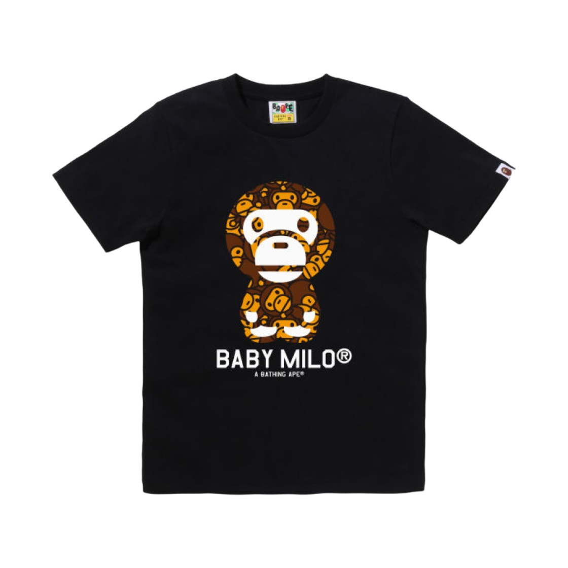 (W) 베이프 올 베이비 마일로 티셔츠 블랙((W) BAPE All Baby Milo T-Shirt black) - 1