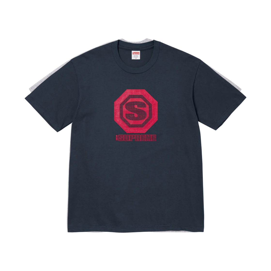- Supreme Blockbuster T-Shirt Navy - 24FW