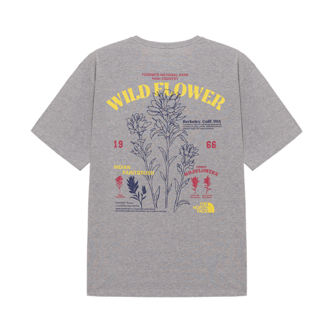 노스페이스 플로럴 숏슬리브 라운드 티셔츠 멜란지 그레이 - 25SS(The North Face Floral S/S Round T-Shirt Melange Grey - 25SS) - 2