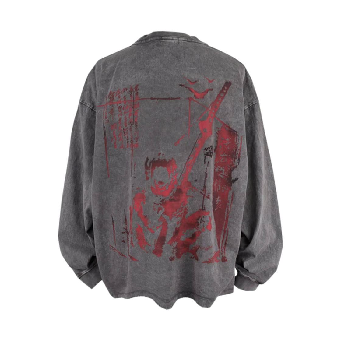 어웬드 참수 아사에몬 롱슬리브 티셔츠 화이트(Awende Beheading Asaemon Long Sleeve T-Shirt White)