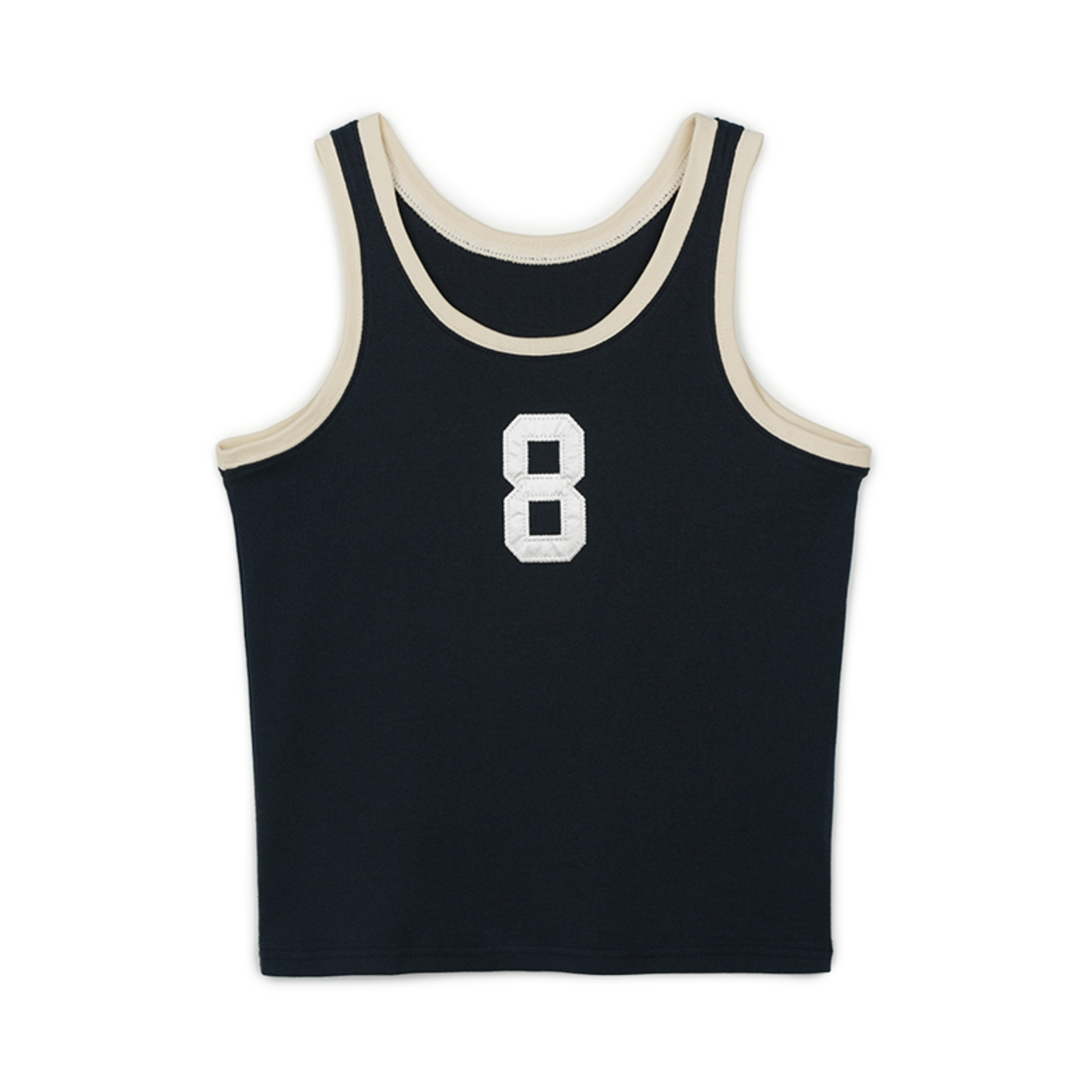 그린버터 넘버에잇 아플리케 슬리브리스 네이비(Greenbutter NO.8 Applique Sleeveless Navy) - 1