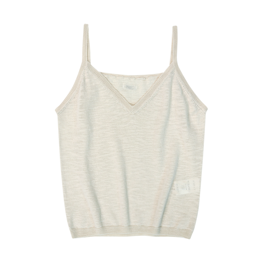 Pale Sleeveless Ecru Flatwave in Seoul Pale Linen Sleeveless Ecru