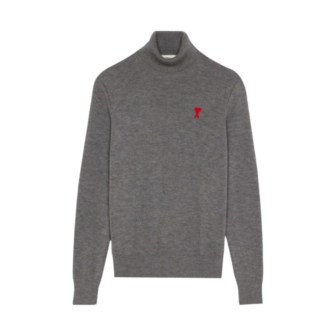 아미 스몰 하트 로고 터틀넥 스웨터 헤더그레이(AMI de Coeur Turtleneck Sweater Heather Grey) - 1