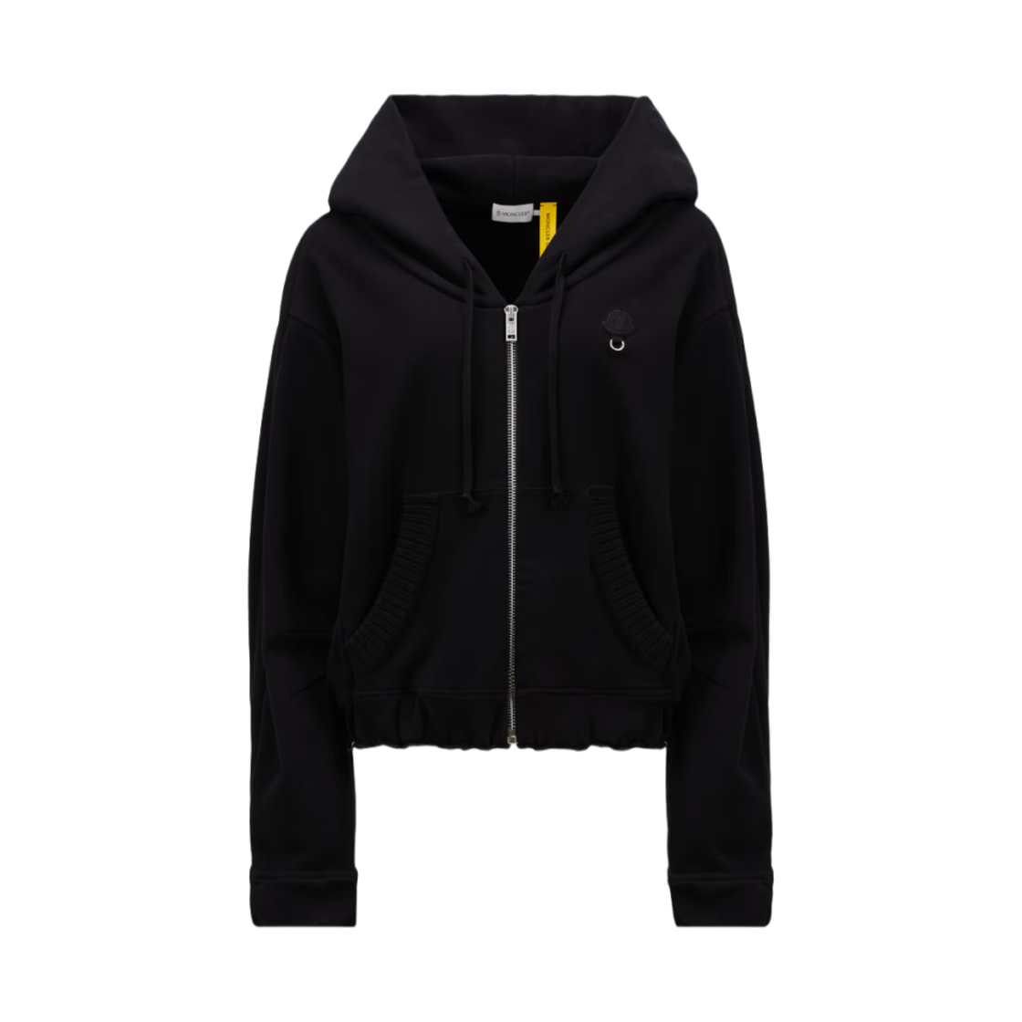 (W) 몽클레르 x 윌로우 스미스 집업 아일렛 코튼 후드 블랙 - 24FW((W) Moncler x Willow Smith Zip-Up Eyelet Cotton Hoodie Black - 24FW) - 1