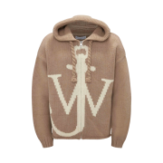 JW Anderson Zip Front Anchor Hoodie Beige