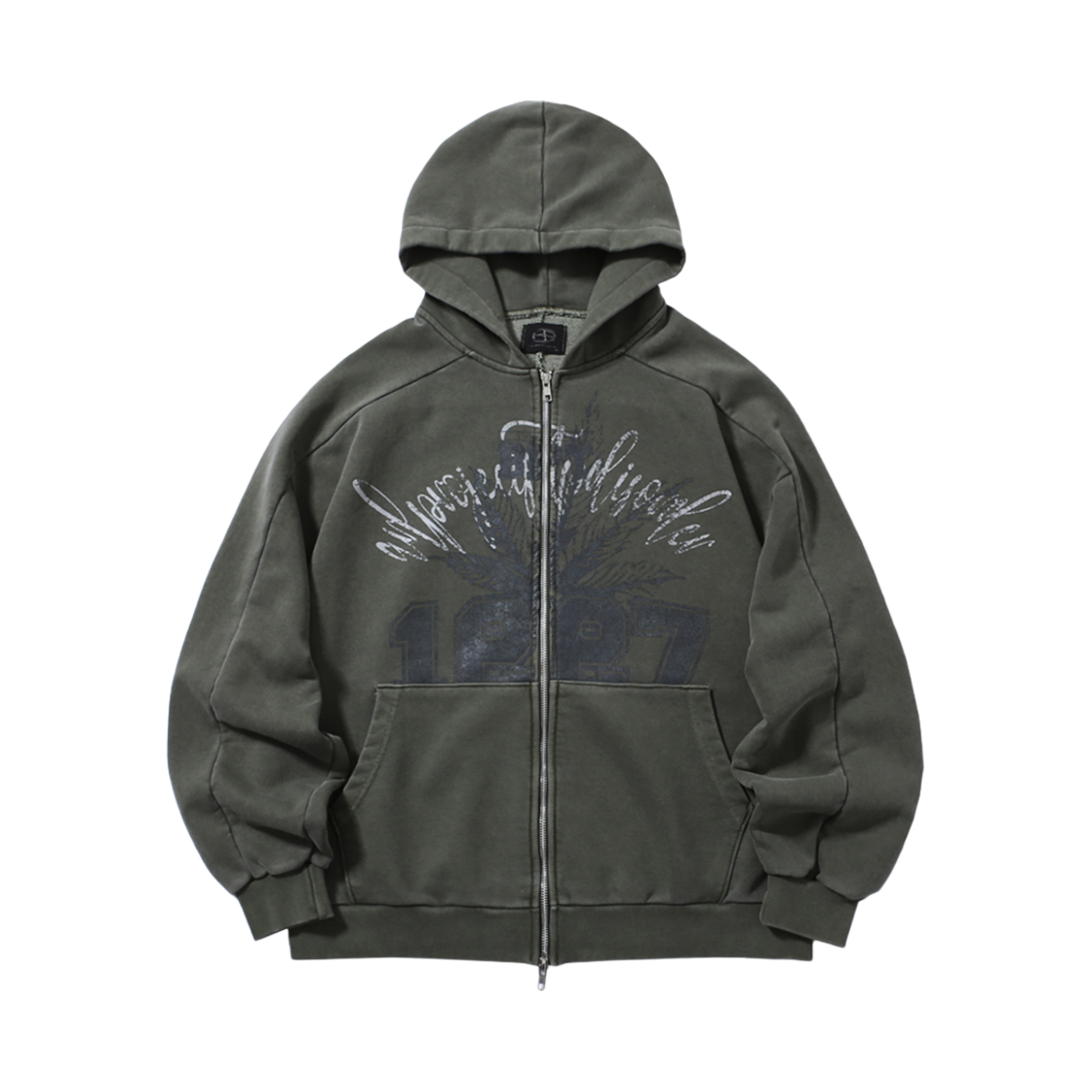 비피투디스오더 OG 피그먼트 97/98 후드집업 카키