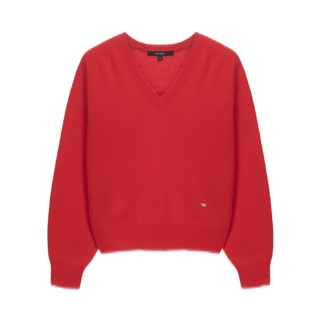 (W) 온앤온 미니멀 브이넥 울 니트 레드((W) On&On Minimal V-Neck Wool Knit Red)