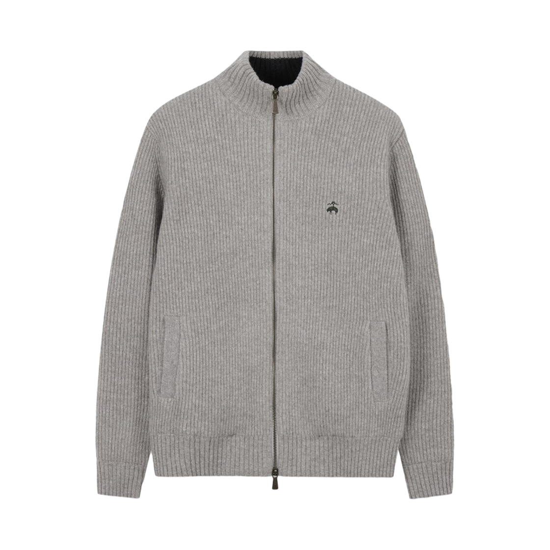 BBWWMB1001ZEF Brooks Brothers Windproof Full-Zip Sweater Beige