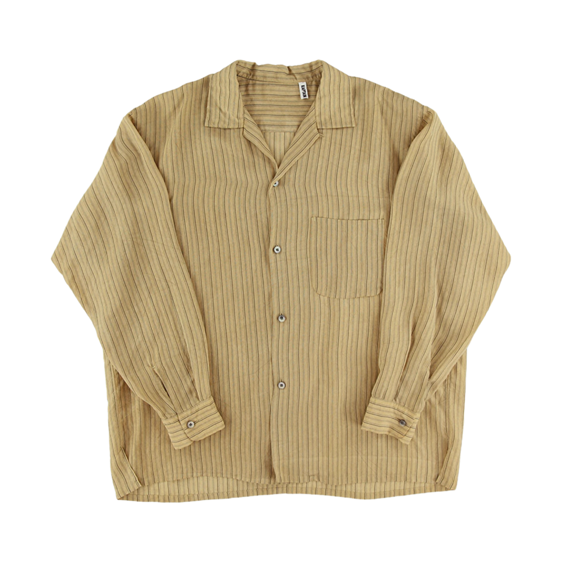 A0KS0000OZQY Kaptain Sunshine Open Collar Shirt Beige Stripe