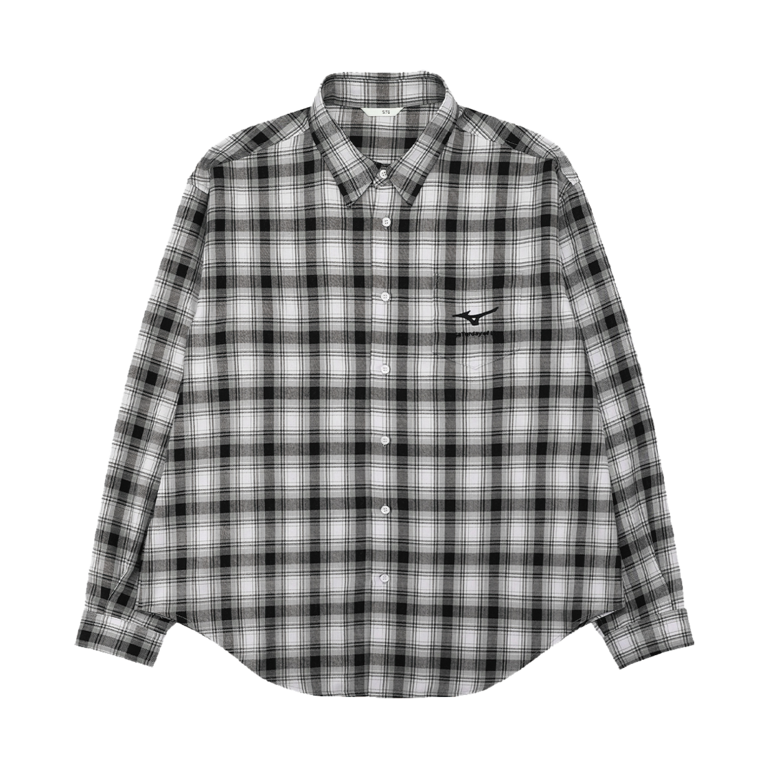 에스티유 X 미즈노 타탄 체크 셔츠 블랙