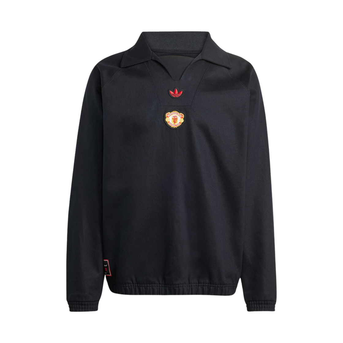 아디다스 맨체스터 유나이티드 테라스 아이콘 드릴탑 블랙 - KR 사이즈(Adidas Manchester United Terrace Icon Drill Top Black - KR Sizing)