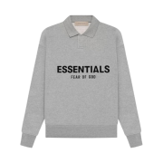 (Kids) Essentials The Core Collection Long Sleeve Polo Dark Oatmeal
