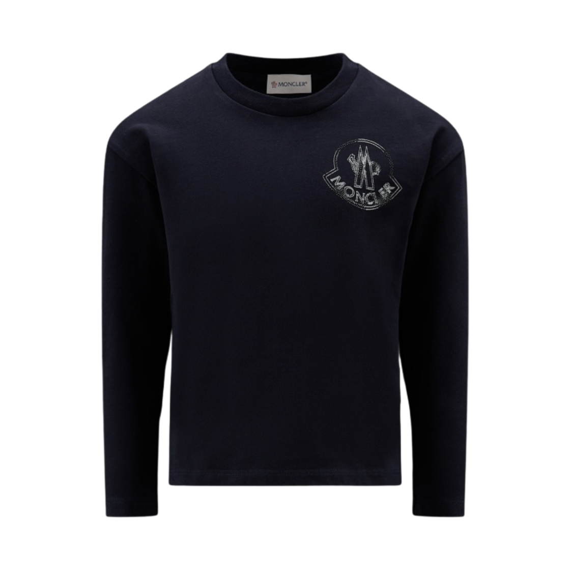 (키즈) 몽클레르 프린트 로고 롱 슬리브 티셔츠 다크 블루 - 22FW((Kids) Moncler Printed Logo Long Sleeve T-shirt Dark Blue - 22FW) - 1