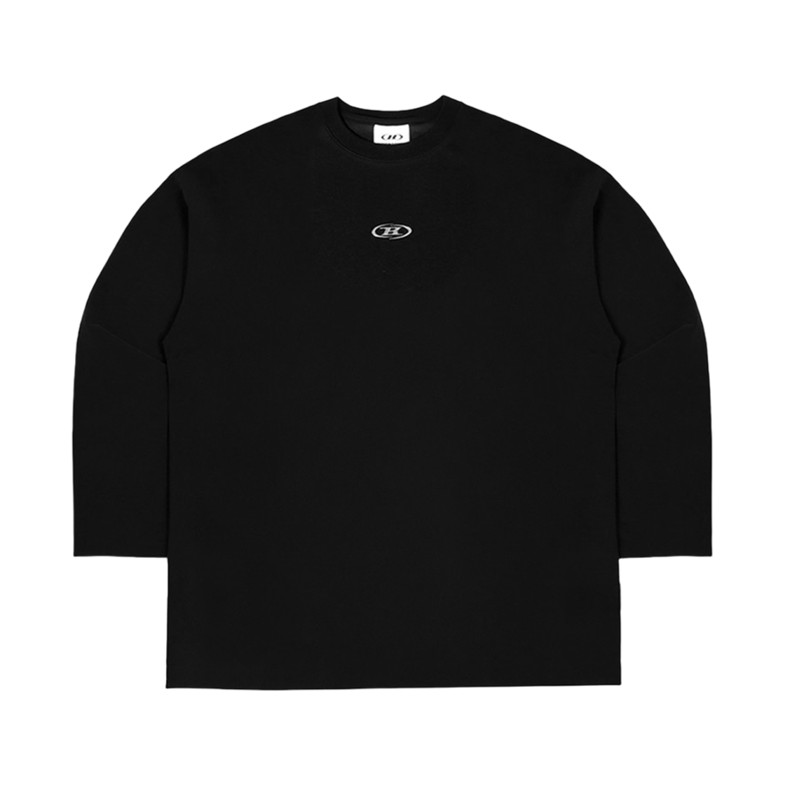 BF3MLT205BK BORN TO WIN Silver B Over Fit Longsleeve Black
