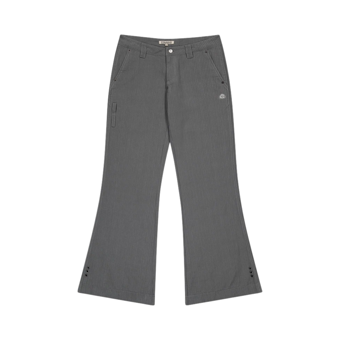 코이세이오 스트라이프 로우 라이즈 팬츠 그레이