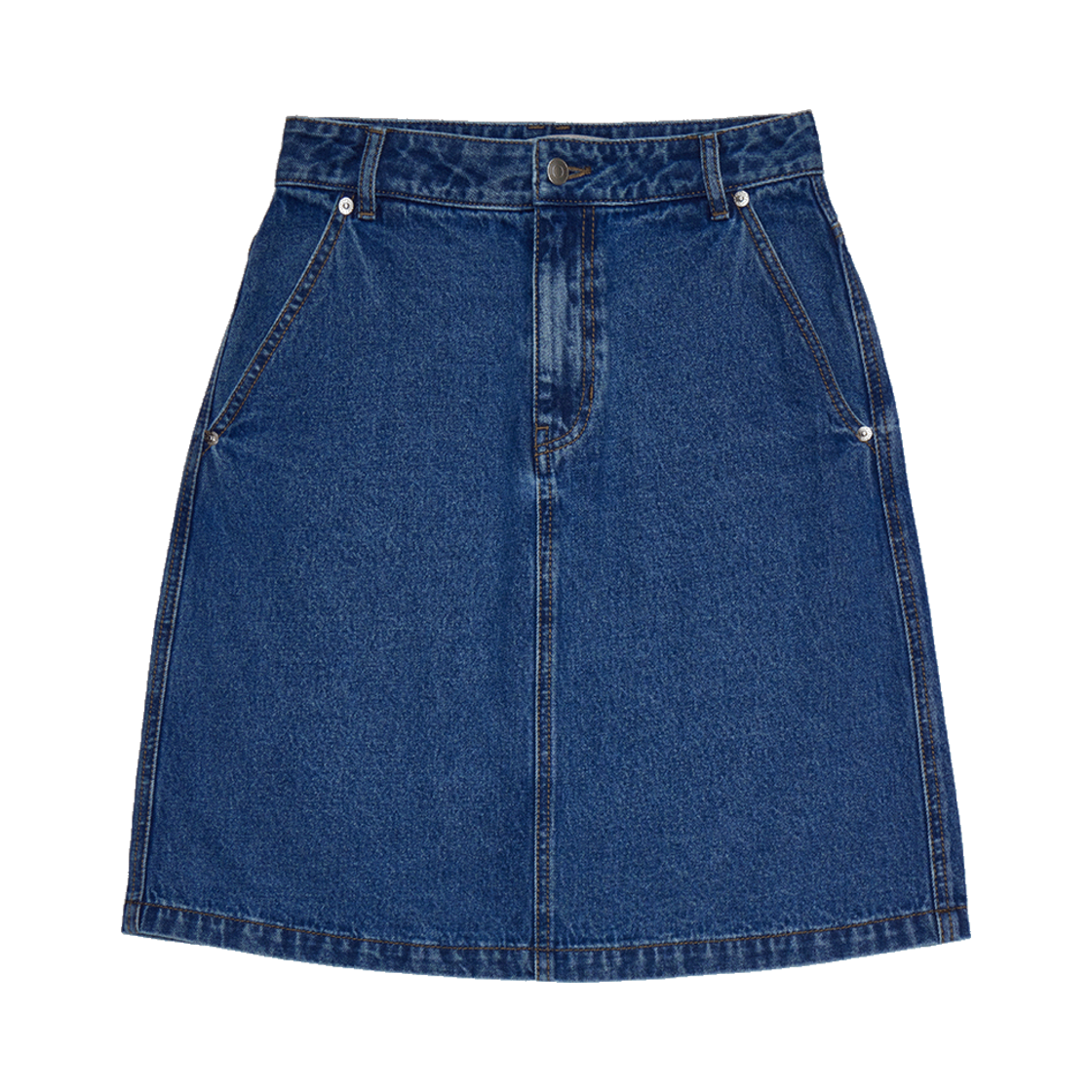 필더스 스톤 워싱 미디엄 스커트 인디고(Fielders Stone-Washed Medium Skirt Indigo)