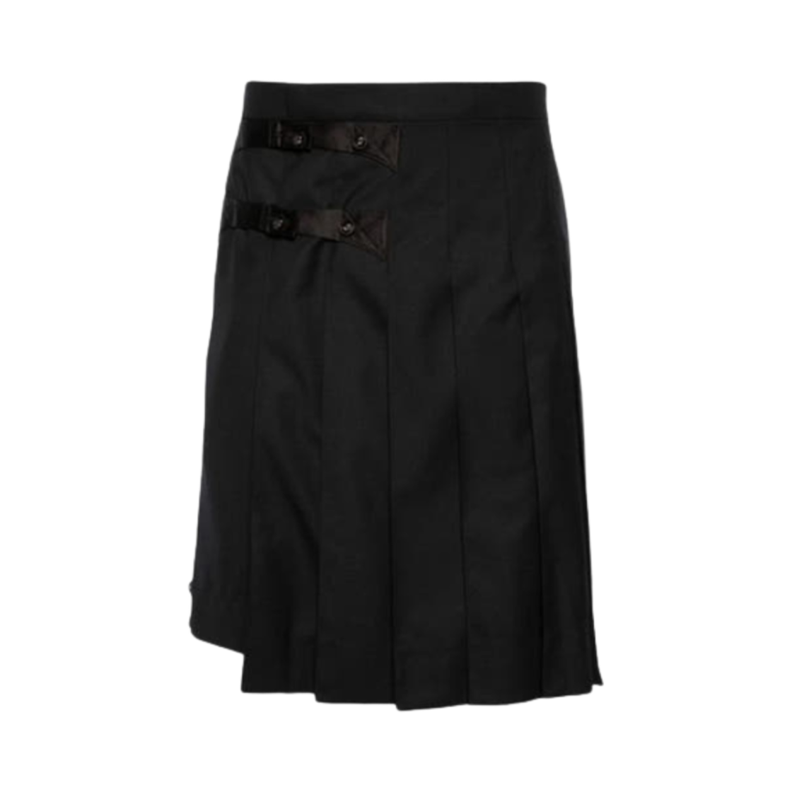 톰브라운 트윌 울 백스트랩 스코트 블랙(Thom Browne Twill Wool Backstrap Skort Black) - 1