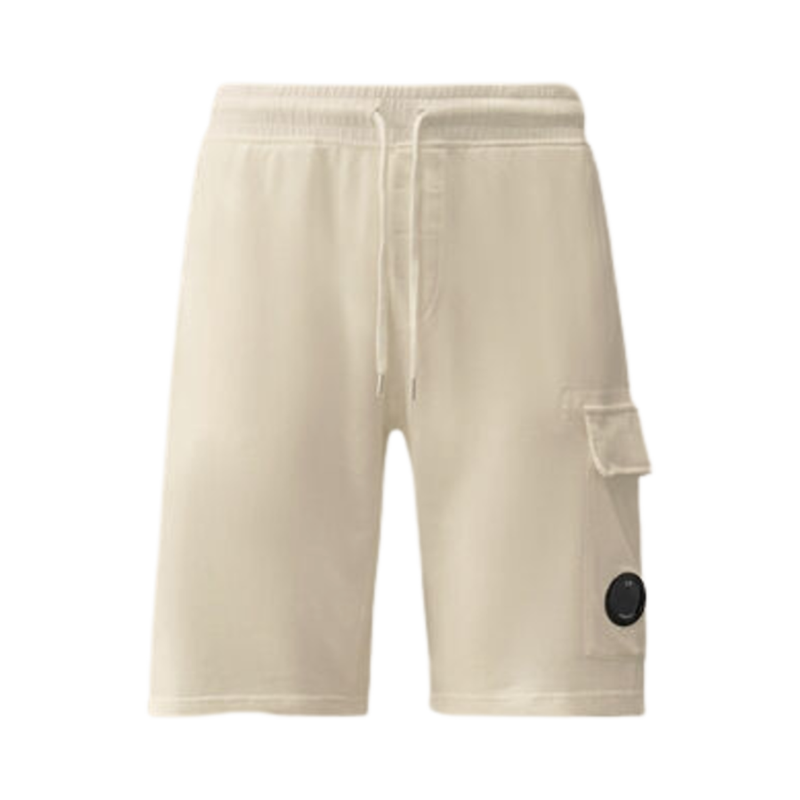 18CMSB069A002246G103 C.P. Company Light Fleece Cargo Lens Shorts Gauze White - 25SS