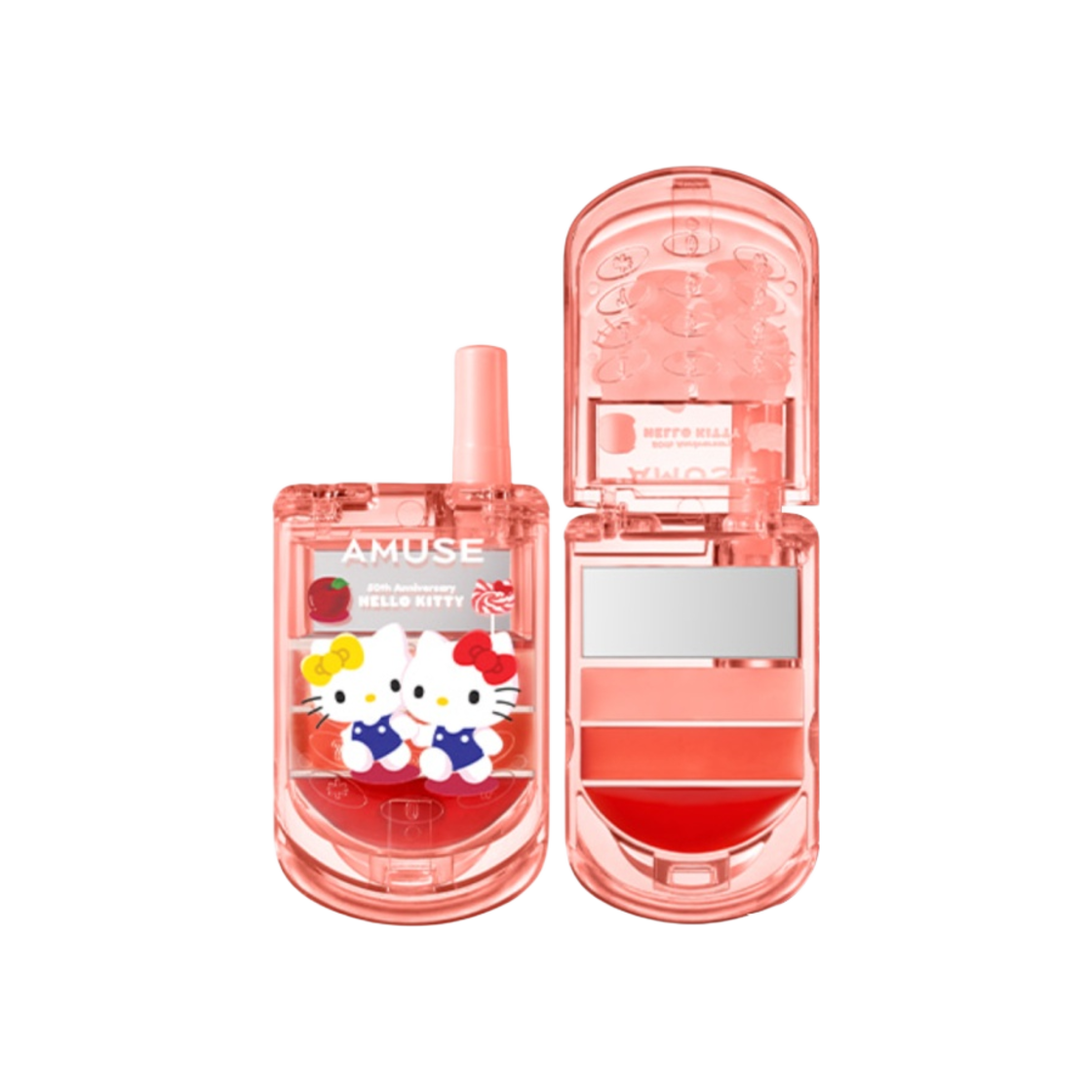 어뮤즈 헬로 키티 한정 에디션 립 앤 치크 핸드폰 애플 소다(Amuse Hello Kitty Limited Edition Lip & Cheek Phone Apple Soda)