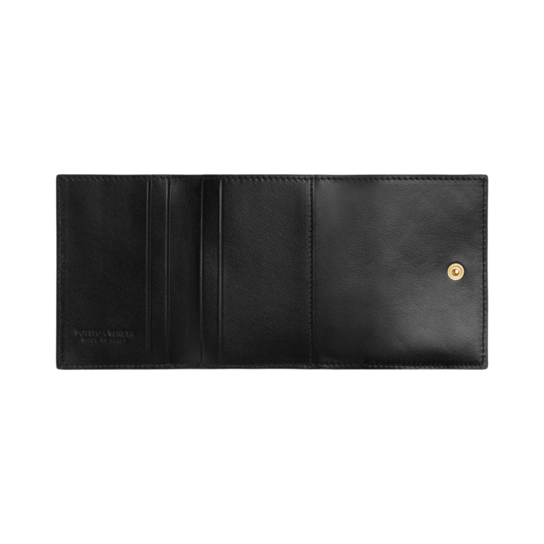 보테가 베네타 디테처블 카드 케이스 트라이폴드 지퍼 지갑 블랙(Bottega Veneta Tri-Fold Zip Wallet with Detachable Card Case Black) - 2